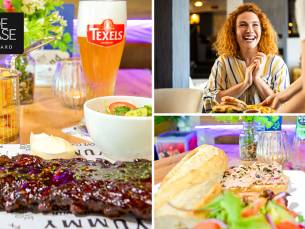 2-gangen keuzelunch, -diner of -spareribsdiner