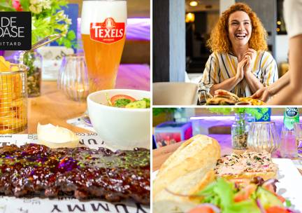 2-gangen keuzelunch, -diner of -spareribsdiner