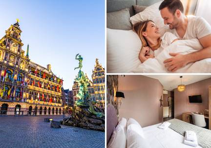 Overnachting voor 2 + ontbijt + late check-out in Antwerpen