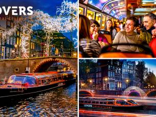 Rondvaart (1 uur) door de grachten van Amsterdam tijdens Light Festival