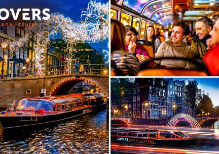 Rondvaart (1 uur) door de grachten van Amsterdam tijdens Light Festival