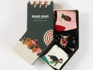 Christmas Stocking 3 Pairs Bamboo Socks | UK Adult 7-11