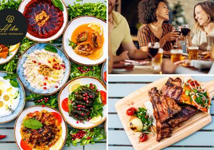 3-gangendiner van de chef bij Hiba Libanese Restaurant