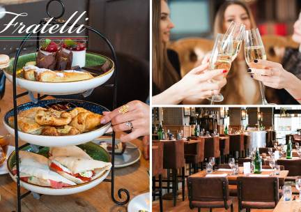 High tea + evt. glas bubbels (2 uur) bij Fratelli Den Haag