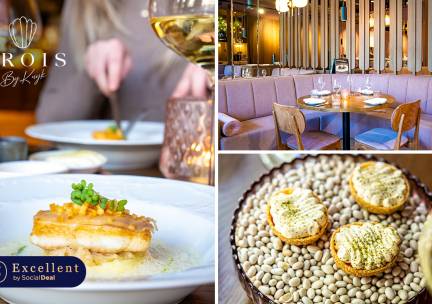 Culinaire 2-gangen keuzelunch + koffie/thee bij Trois in hartje Deventer