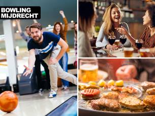 1 uur bowlen (4 t/m 12 personen) + onbeperkt grillen