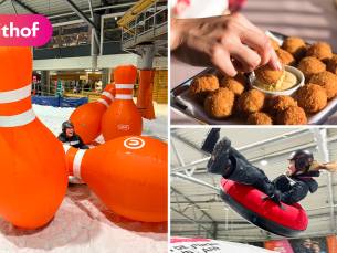 Snowfungames of big air tuben (1 uur) + bitterballen bij De Uithof Den Haag