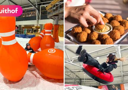 Snowfungames of big air tuben (1 uur) + bitterballen bij De Uithof Den Haag