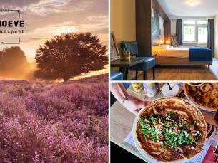 Overnachting voor 2 + ontbijt + luxe pannenkoek op de Veluwe