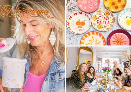 Workshop keramiek schilderen + gebak + koffie/thee of 3 glazen wijn + borrelplank (2,5 uur)