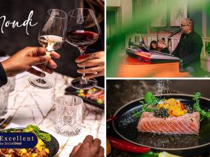 3- of 4-gangendiner van de chef bij Mondi Skybar