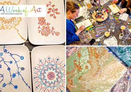 Creative workshop naar keuze (2 of 3 uur) + materiaal + koffie/thee + lekkernij