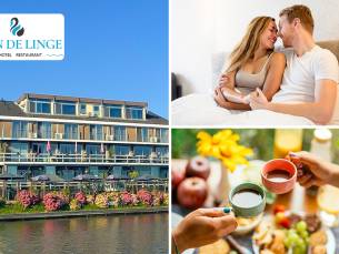 1, 2 of 3 overnachting(en) voor 2 + early check-in + bubbels + ontbijt aan de Linge