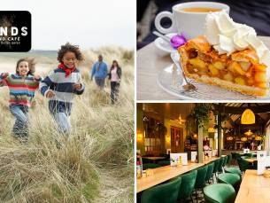 Wandelarrangement + warme drank + gebak + 2-gangenlunch bij Grand CafÃ© Sands
