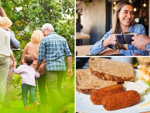 Wandel- of fietsarrangement incl. koffie/thee, gebak en 2-gangenlunch of borrelplank