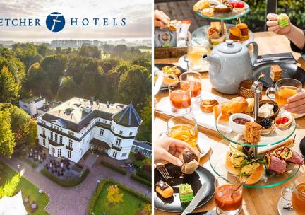 High Tea, High Wine, High Beer of High Bubbles voor 2 bij Fletcher Hotels