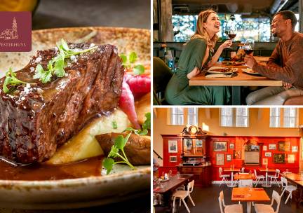 Hoofdgerecht Ã  la carte + drankje bij Restaurant 't Westerhuys in hartje Amsterdam