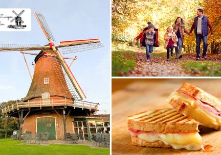 Borrelplank + drankje Ã³f wandelarrangement incl. 2-gangenlunch en meer + toegang molen