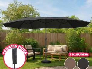 Dubbele ParasolSEVVA&reg; - Inclusief GRATIS Hoes t.w.v. &euro;34,95! ...