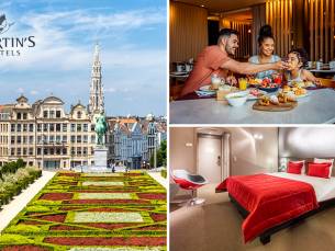 Overnachting voor 2 + ontbijt + glas cava + late check-out in Brussel