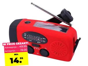 Noodradio AM/FM met Zaklamp en Powerbank