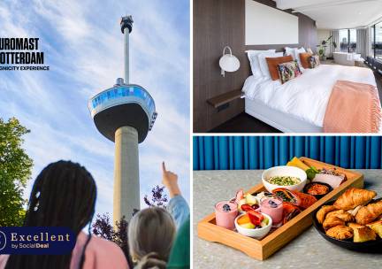 Overnachting voor 2 + ontbijt + cava in de Euromast