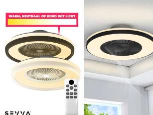 SEVVA&reg; Plafondventilator Met Lamp - Biedt Verkoeling En Licht! ...