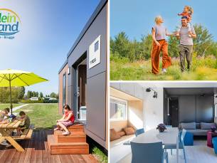 Overnachting in luxe chalet of glampingtent + late check-out + meer nabij Oostende