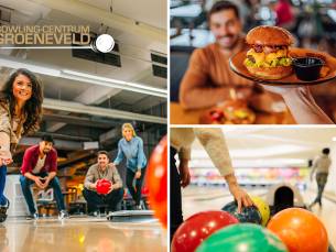 Bowlen (1 uur) + hoofdgerecht (2 t/m 7 pers.) bij Bowlingcentrum Groeneveld