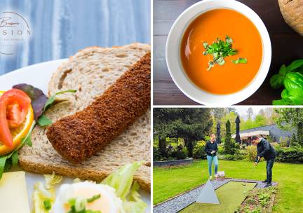 2-gangen keuzelunch + minigolf bij Brasserie Fusion