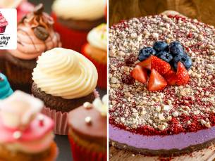 Cupcakes of bavaroistaart naar keuze voor afhaal