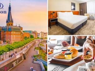 Overnachting voor 2 + ontbijt + parkeren bij Hilton DÃ¼sseldorf