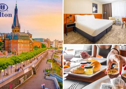 Overnachting voor 2 + ontbijt + parkeren bij Hilton DÃ¼sseldorf