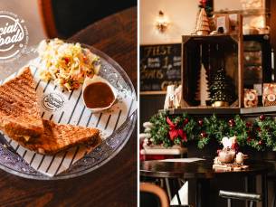 2-gangen keuzelunch in kerstsferen bij Social Santa CafÃ©