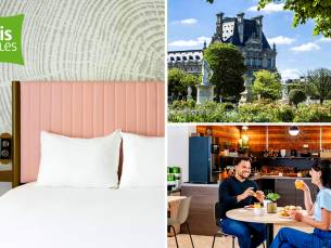 Overnachting voor 2 + ontbijt + late check-out aan de rand van Parijs