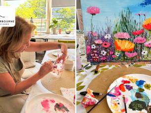 Workshop naar keuze o.a. boetseren of schilderen op doek, porselein en glas (2 of 3 uur)