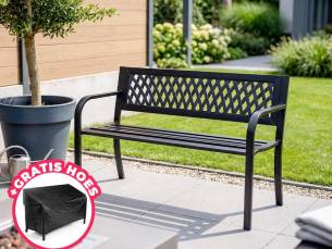 Stalen Design Tuinbank Met Hoes - Ideaal Voor Tuin En Balkon! ...