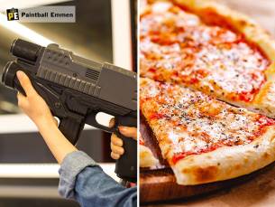 1 uur lasergame + pizza bij Paintball Emmen