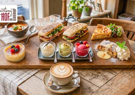 Proeverijlunch + warme drank naar keuze bij Hof van Oldeberkoop