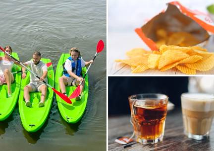 Kajakken (90 min) + drankje + snack