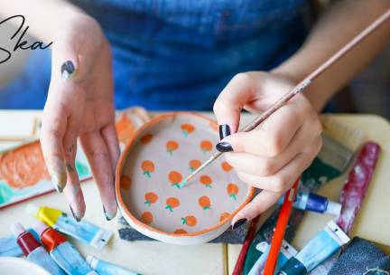 Workshop keramiek beschilderen (2 uur) + item(s) naar keuze + koffie/thee