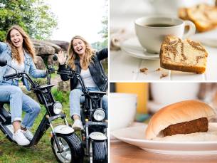 Huur e-chopper + koffie/thee + cake + evt. broodje kroket + minigolf