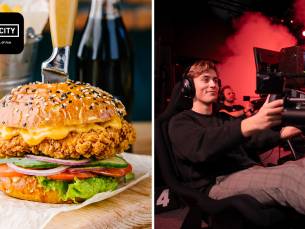 Formule 1-experience + evt. burger bij Samcity Simracen in Hoorn