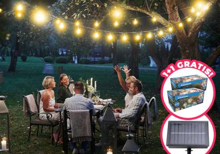 Solar Lichtslinger Met 50 Lampjes 6,9M - Vandaag 1+1 GRATIS! ...