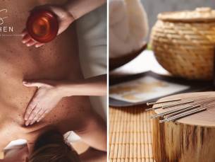 Ontspanningsmassage of acupunctuurbehandeling + cupping, Gua Sha of massage