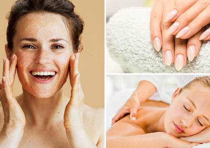 Gezichtsbehandeling (45 min) + evt. manicurebehandeling (30 min) of massage (30 min)