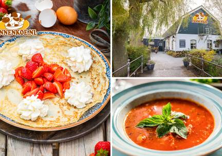 2- of 3-gangenlunch of -diner Ã  la carte in Leerbroek
