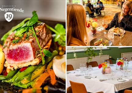 3-gangendiner à la carte bij Brasserie de Negentiende