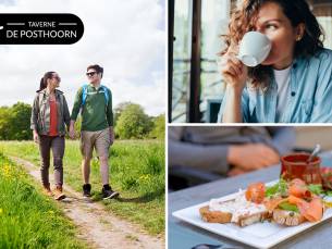 Wandelarrangement met koffie, gebak en lunch bij Taverne de Posthoorn