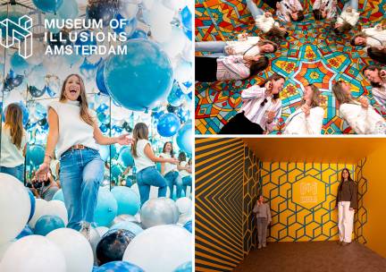 Entree tot Museum of Illusions in hartje Amsterdam